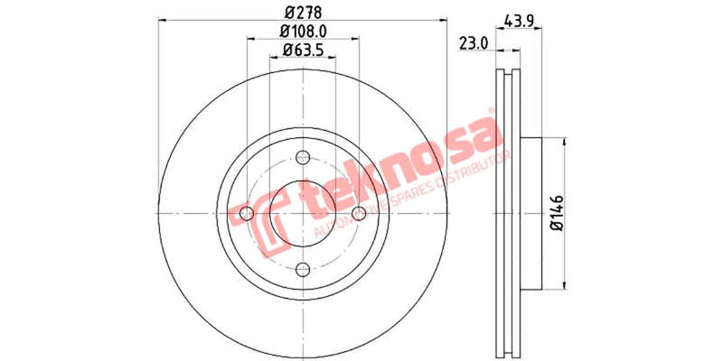 Brake Disc Corolla 1.8 Gse 96 (Rear Solid)
