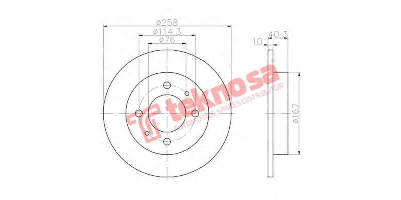 Brake Disc Elantra J2 Tiburon 97 (Rear Solid)