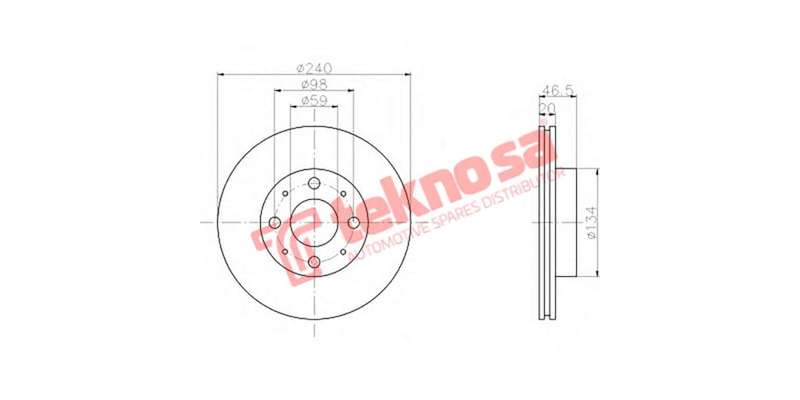 Brake Disc Fiat Palio 1.3 1.6 99 (Front Vented)