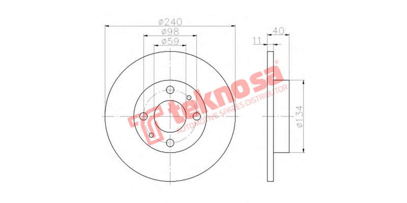Brake Disc Fiat Pnto 04 (Rear Solid) Seicnt 01 (Front Solid)
