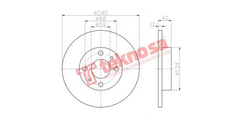 Brake Disc Fiat Pnto 04 (Rear Solid) Seicnt 01 (Front Solid)