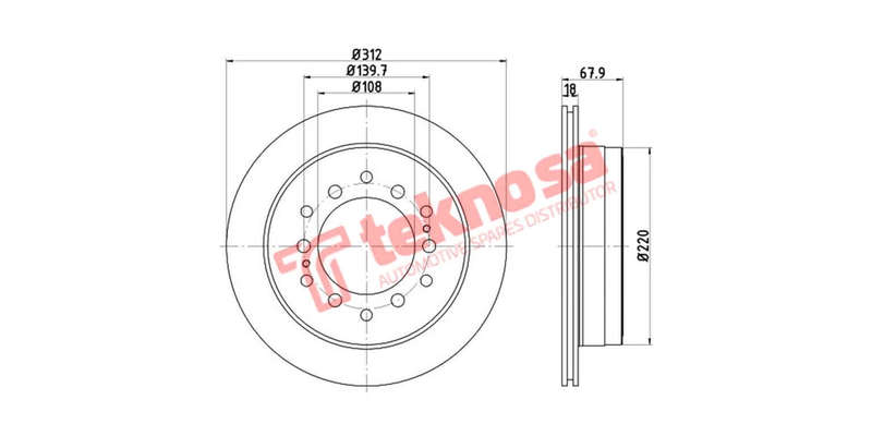 Brake Disc Fj Cruiser Prado Fortuner (Rear Vented)