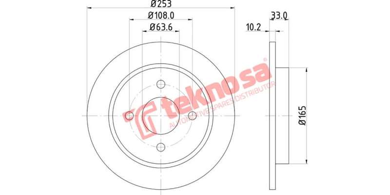 Brake Disc Ford Fiesta Focus Sport 95 (Front Vented)