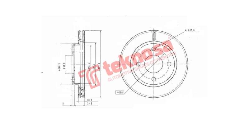 Brake Disc Ford Figo (Front Vented)