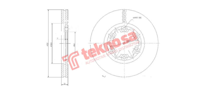Brake Disc Ford Ranger Mazda Drifter (Front Vented)