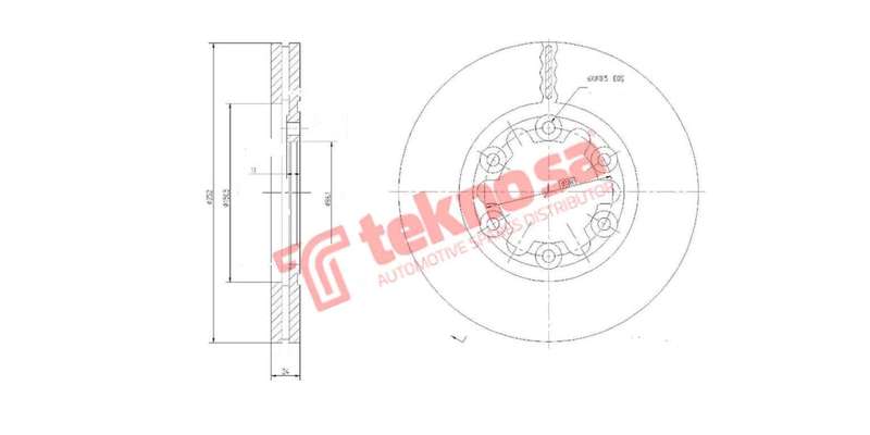 Brake Disc Ford Ranger Mazda Drifter (Front Vented)