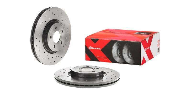 Brake Disc Front (1 In Box) Drilled Ford Focus 2.5 Volvo C70 S40 V50 (Brembo 09A7281X)