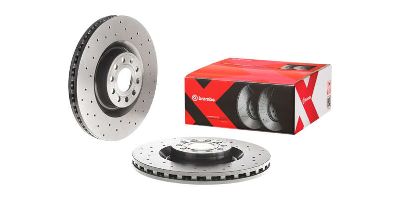 Brake Disc Front (1 In Box) Drilled Vw Golf Scirocco Audi A3 Seat Leon (Brembo 09C8921X)
