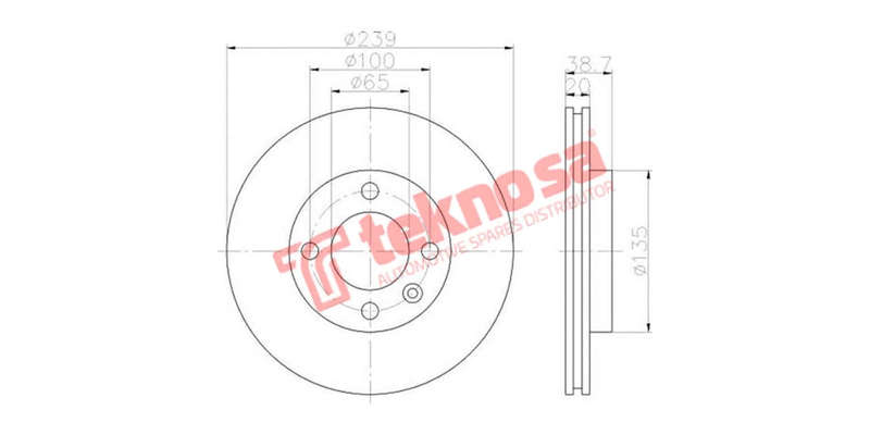 Brake Disc Golfi Ii Iii Polo 84 (Front Vented)
