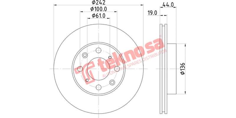 Brake Disc Honda 150 160I 89 (Front Vented)