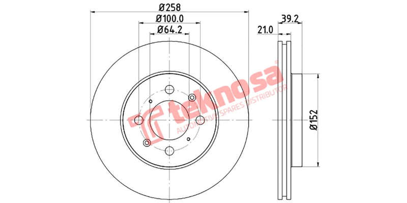 Brake Disc Honda Jazz Fit (Front Vented)