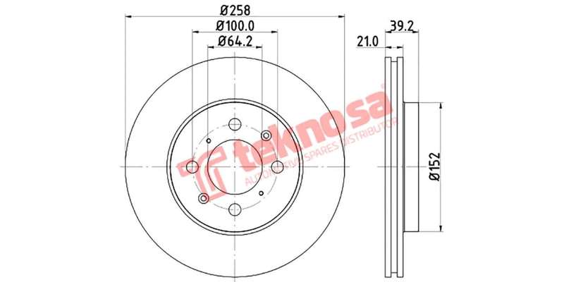 Brake Disc Honda Jazz Fit (Front Vented)