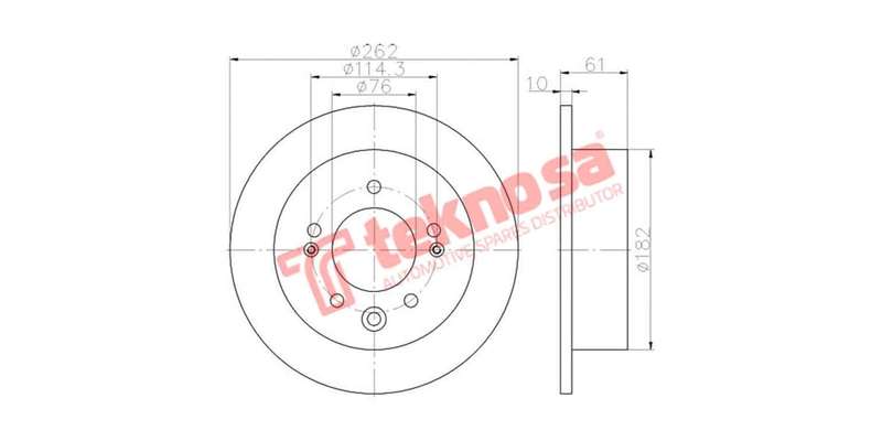 Brake Disc Hynudai Elantra 2.0 Sonata 2.4 (Rear Solid)