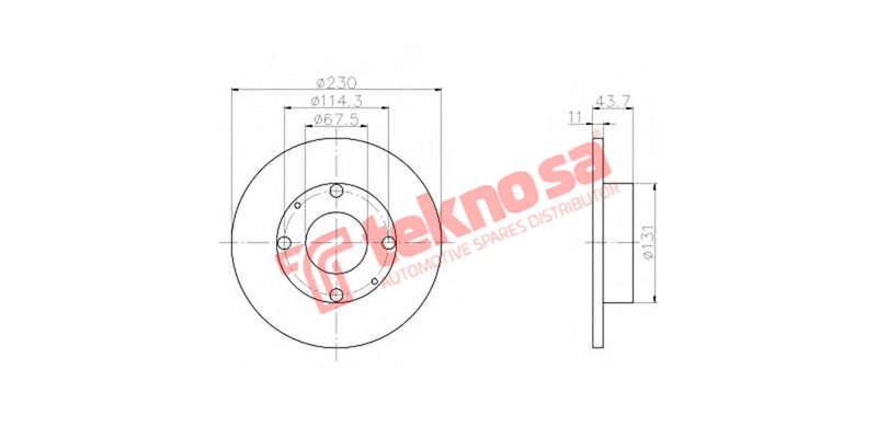 Brake Disc Hyundai Atos Prime (Front Solid)