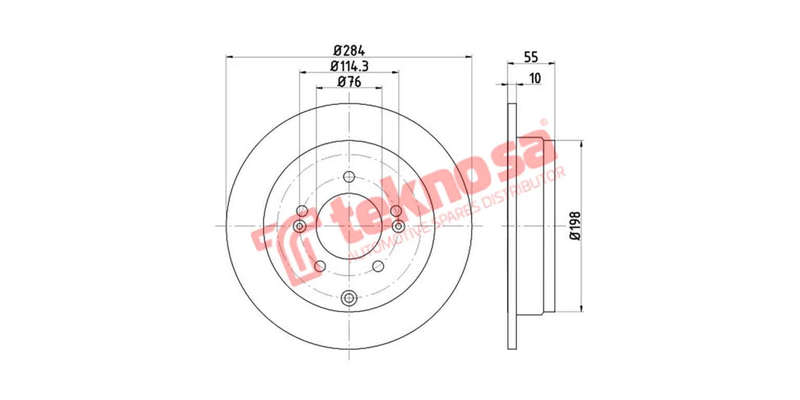 Brake Disc Hyundai Azera (Rear Solid)