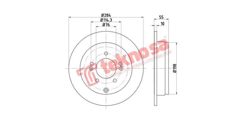 Brake Disc Hyundai Azera (Rear Solid)
