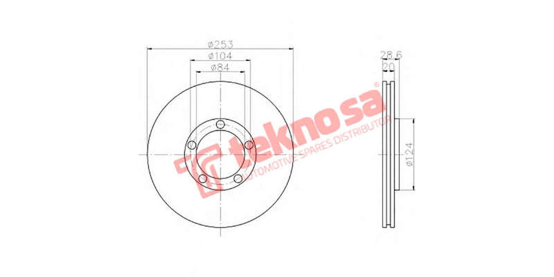 Brake Disc Hyundai H100 09 (Front Vented)