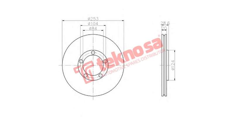 Brake Disc Hyundai H100 09 (Front Vented)