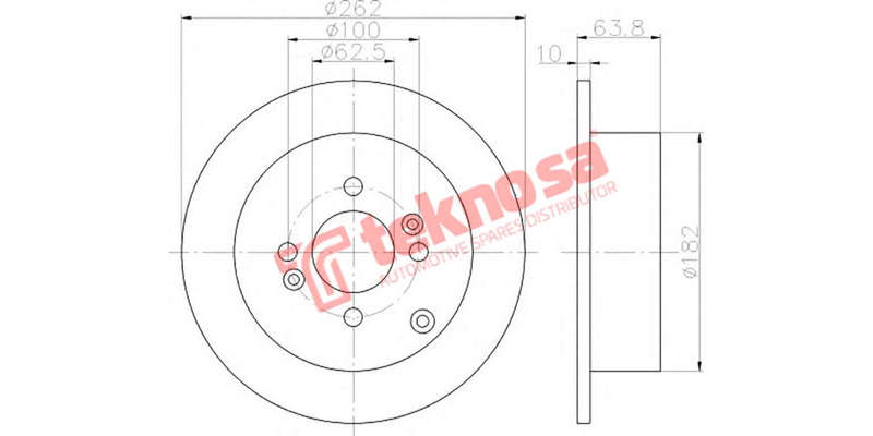 Brake Disc Hyundai I20 08 (Rear Solid)