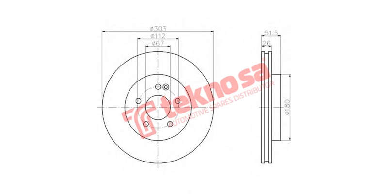 Brake Disc Hyundai Matrix 03 (Front Vented)