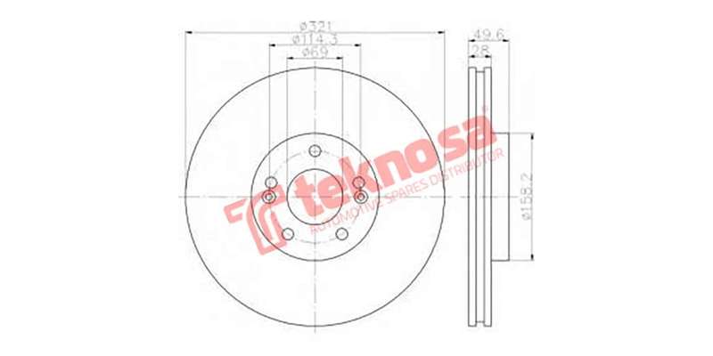 Brake Disc Hyundai Sante Fe Ii,Iii Sorento Ii (Front Vented)