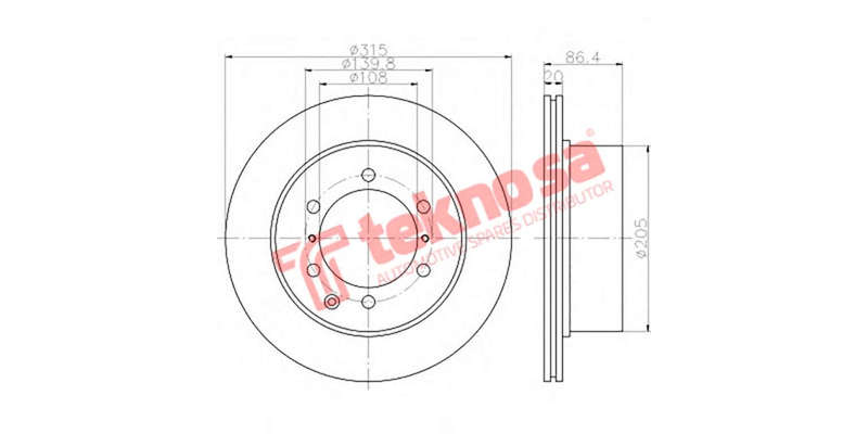 Brake Disc Hyundai Terracan 3.5 V6 01 06 (Rear Vented)