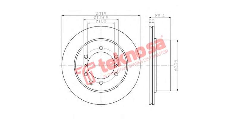 Brake Disc Hyundai Terracan 3.5 V6 01 06 (Rear Vented)