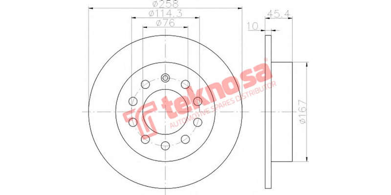 Brake Disc Hyundai Tiburon 02 09 (Rear Solid)