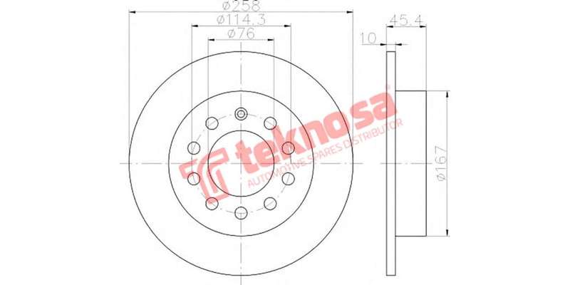 Brake Disc Hyundai Tiburon 02 09 (Rear Solid)