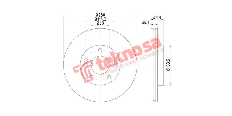 Brake Disc Hyundai Tiburon I30 Ix20 Sonata Tuscon (Front Vented)
