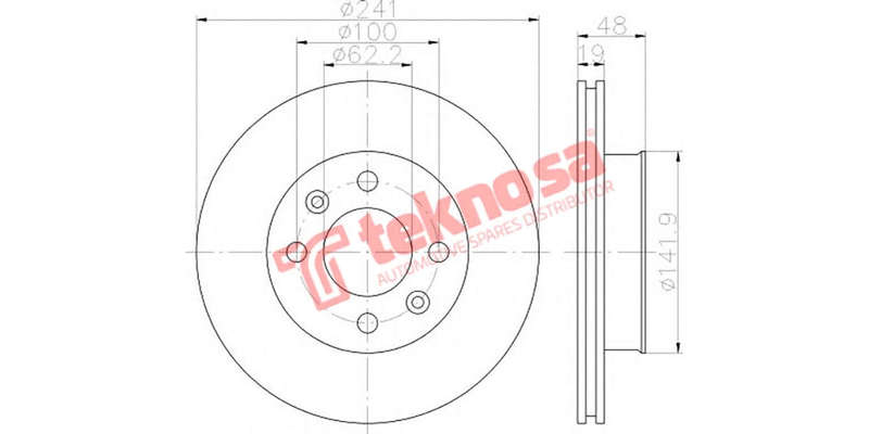 Brake Disc Hyundau Getz 1.3 1.4 03 (Front Vented)