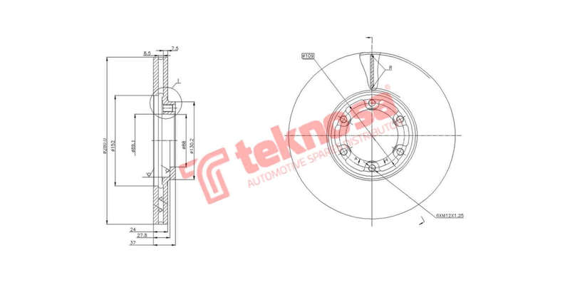 Brake Disc Isuzu Kb320 98 (Front Vented)