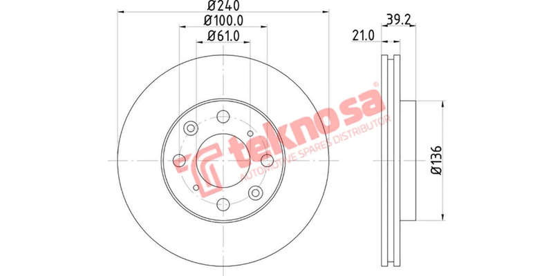 Brake Disc Jazz (Fit Ii) 1.3 1.5 02 08 Gd (Front Vented)