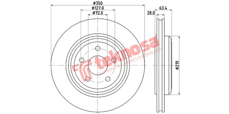 Brake Disc Jeep Grand Cherokee 10 (Rear Vented)