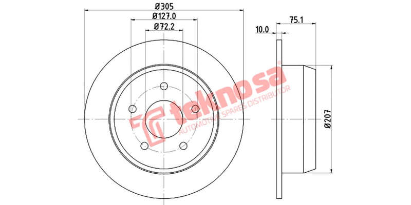 Brake Disc Jeep Grand Cherokee 98 (Rear Solid)