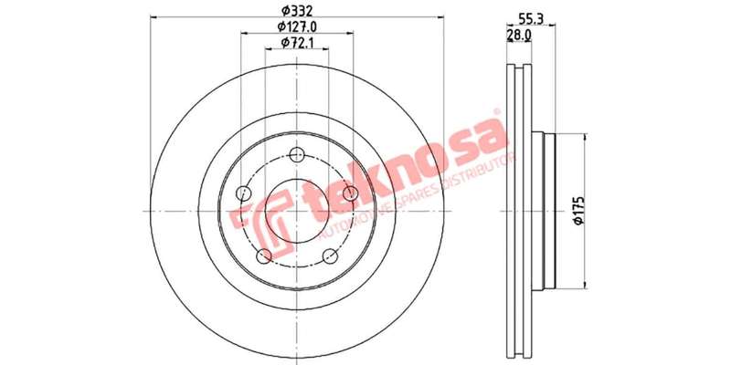 Brake Disc Jeep Wrangler 07 (Front Vented)