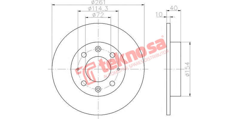 Brake Disc Kia Carens (Rear Solid)