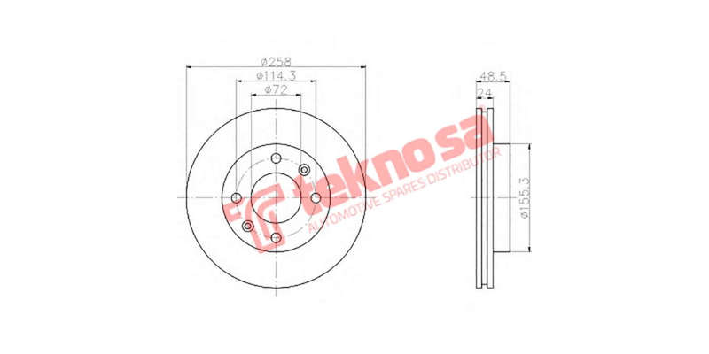 Brake Disc Kia Ceres Clarus Carens (Front Vented)