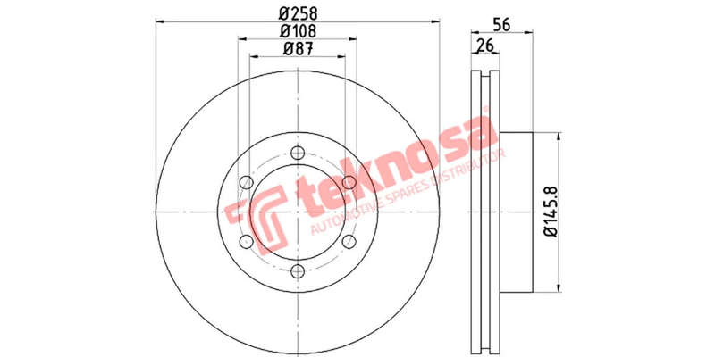 Brake Disc Kia Pregio 2.7D (Front Vented)