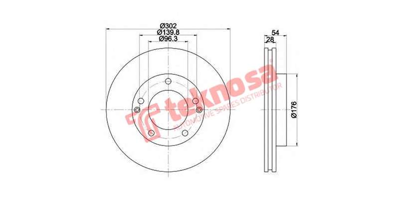 Brake Disc Kia Sorento 2.5 (Front Vented)