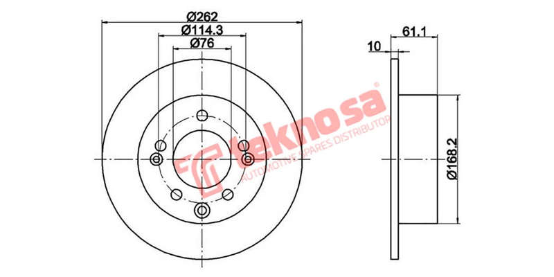 Brake Disc Kia Soul 1.6 09 (Rear Solid)