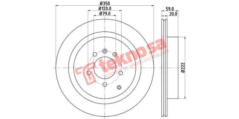 Brake Disc Landrover Discovery Range Rover (RearVented)