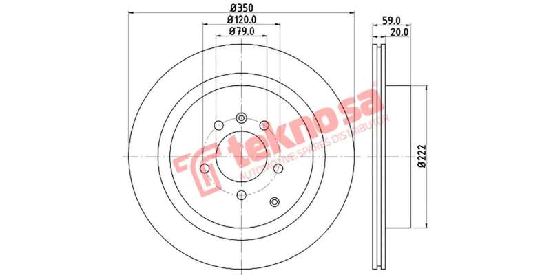 Brake Disc Landrover Discovery Range Rover (RearVented)