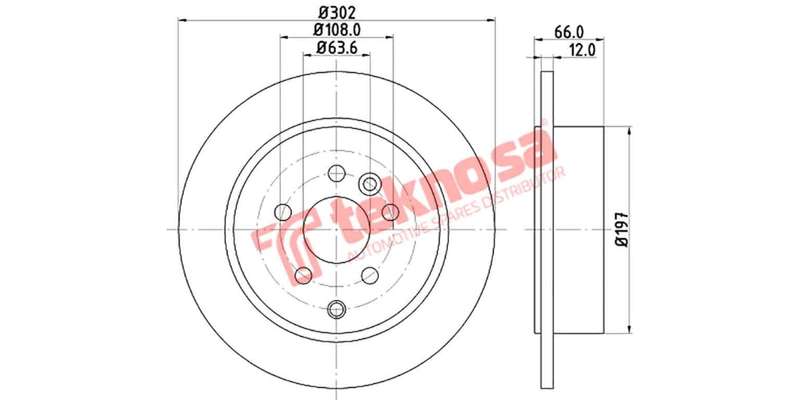 Brake Disc Landrover Freelander Ii (Rear Solid)