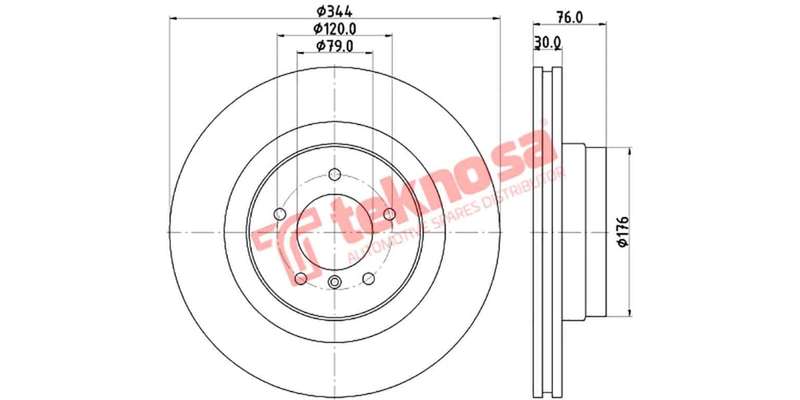 Brake Disc Landrover Range Rover Iii 02 (Front Vented)