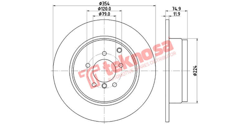 Brake Disc Landrover Range Rover Iii 02 (Rear Solid)