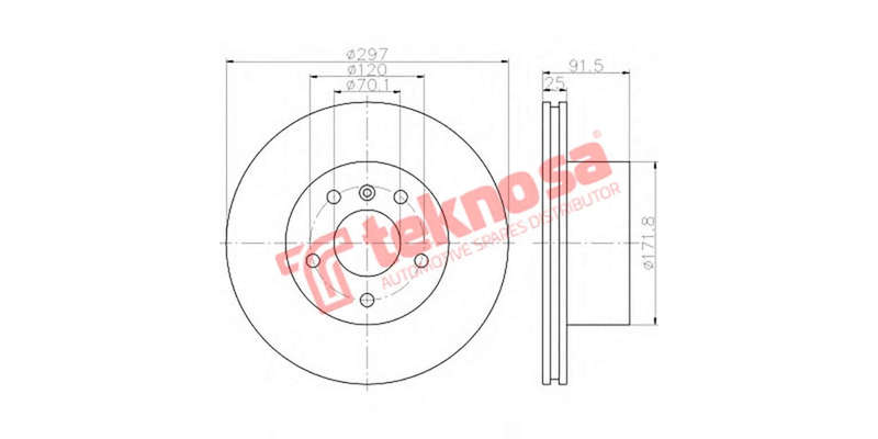 Brake Disc L Rover Disc Td5 00 (Front Vented)