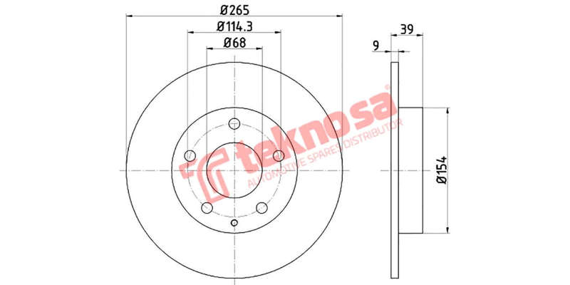 Brake Disc Mazda 3 13 (Rear Solid)