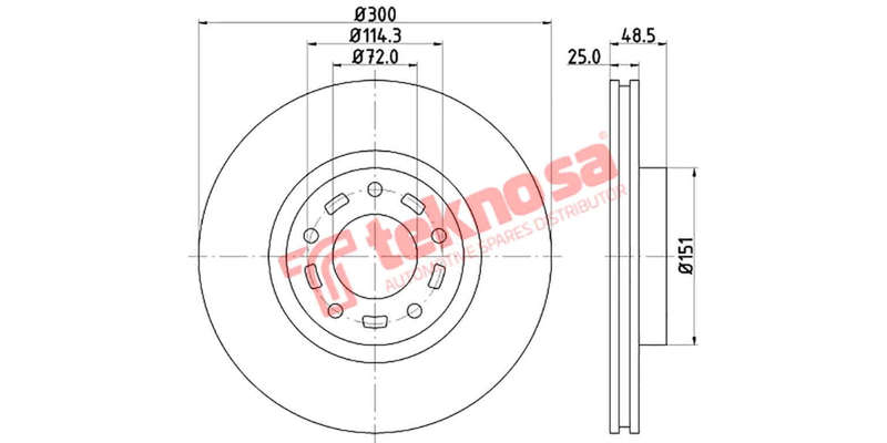 Brake Disc Mazda 3 5 (Front Vented)