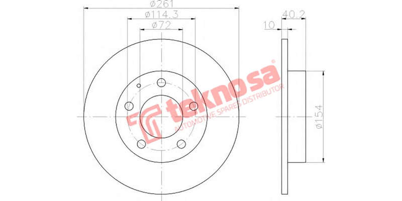 Brake Disc Mazda 626 Telstar2.5I 24V 91 (Front Vented)
